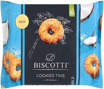 Фото Biscotti печиво Cookies Time з кокосом 160 г