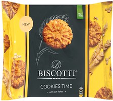 Фото Biscotti печиво Cookies Time з вівсяними пластівцями 170 г