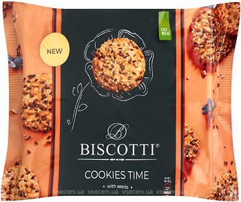 Фото Biscotti печиво Cookies Time з насінням 180 г