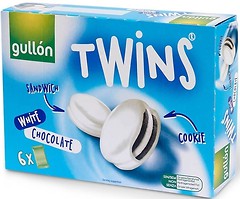 Фото Gullon печиво Twins в білому шоколаді 252 г