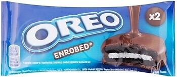 Фото Oreo печенье Enrobed с какао и ванильной кремовой начинкой 41 г