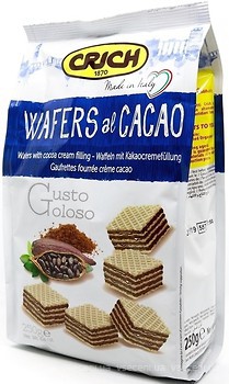 Фото Crich вафлі Wafers al Cacao Какао 250 г