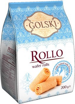 Фото Golski вафельні трубочки Rollo Топлене молоко 200 г