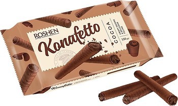 Фото Roshen вафельні трубочки Konafetto Какао 140 г