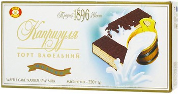 Фото Бісквіт-Шоколад вафельний торт Капризуля Молоко 220 г