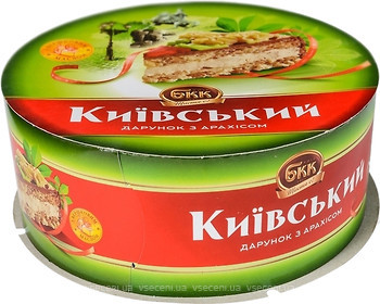 Фото БКК торт Київський подарунок з арахісом 450 г