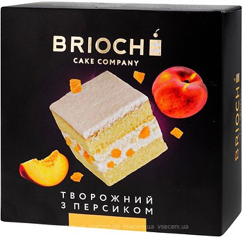 Фото Brioche торт Сирний з персиком 550 г