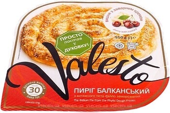 Фото Valesto пиріг Балканський вишня з заварним кремом 550 г
