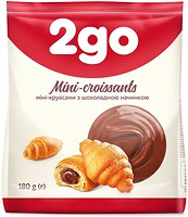 Фото 2go упаковка міні круасанів Шоколад 180 г