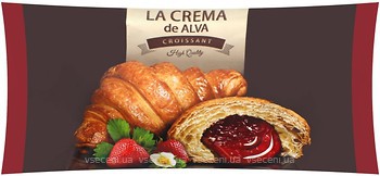 Фото La Crema de ALVA круасан Strawberry Полуниця 65 г