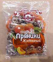 Фото Тетіївські ласощі упаковка пряників Житнячок з абрикосовим повидлом 280 г