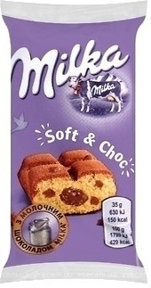 Фото Milka тістечко зі шматочками молочного шоколаду 35 г