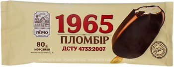 Фото Лімо пломбір на паличці 1965 в шоколадній глазурі 80 г