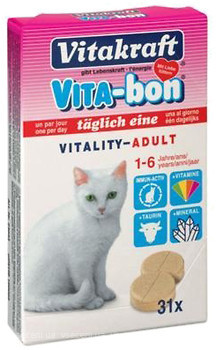 Фото Vitakraft Vita-Bon для кошек 1-6 лет 31 таблетка