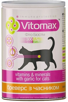 Фото Vitomax Бреверс с чесноком для котов 300 таблеток