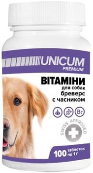 Фото UNICUM Premium Бреверс з часником для собак 100 таблеток