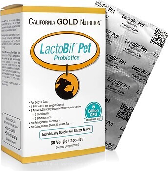 Фото California Gold Nutrition LactoBif Pet Probiotics 60 шт