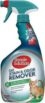 Фото Simple Solution Нейтралізатор запахів і плям для кішок Cat Stain & Odor Remover Pro-bacteria 945 мл (ss10627)