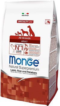 Фото Monge All Breeds Adult Lamb, Rice and Potatoes 15 кг