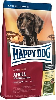 Фото Happy Dog Supreme Sensible Africa Strauss & Kartoffel 1 кг