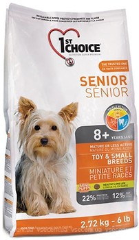 Фото 1st Choice Senior Mature or Less Active Toy and Small Breeds 2.72 кг