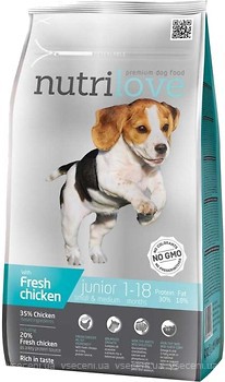 Фото Nutrilove Junior Small & Medium Chicken 8 кг