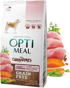 Фото Optimeal Carnivores Turkey & Vegetables 1.5 кг