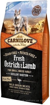Фото Carnilove Fresh Ostrich & Lamb For Adult Dogs 6 кг