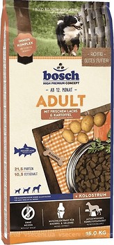 Фото Bosch Tiernahrung Adult Salmon & Potato 15 кг