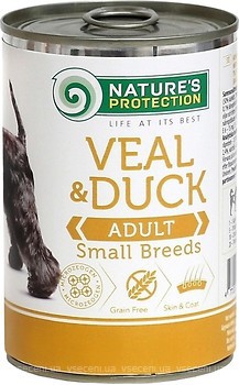 Фото Nature's Protection Adult Small Breeds Veal And Duck 400 г