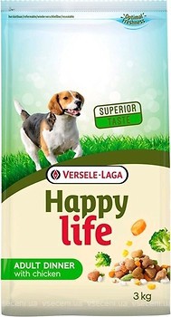 Фото Versele-Laga Сухой корм Happy Life Adult Chicken 3 кг