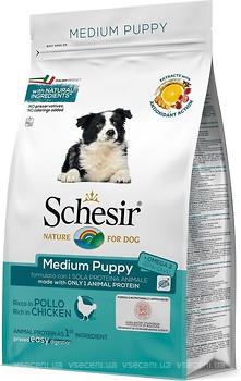 Фото Schesir Сухий корм Medium Puppy Chicken 3 кг