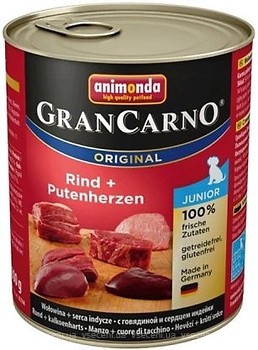 Фото Animonda Gran Carno Original Junior Rind+ Putenherzen 800 г