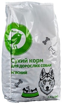 Фото Ашан Сухий корм для дорослих собак м'ясний 2.5 кг