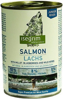 Фото Isegrim Junior Salmon with Millet Blueberries & Wild Herbs 400 г