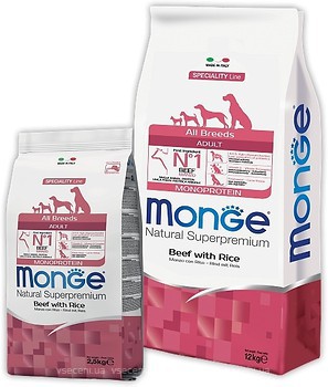 Фото Monge All Breeds Adult Beef and Rice 2.5 кг