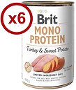 Фото Brit Mono Protein Turkey & Sweet Potato 6x400 г