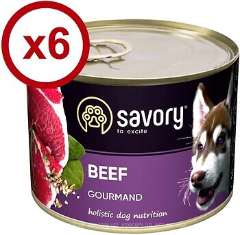 Фото Savory Dog Gourmand Turkey 6x200 г (30501)