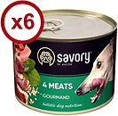 Фото Savory Dog Gourmand 4 meats 6x200 г (30389)