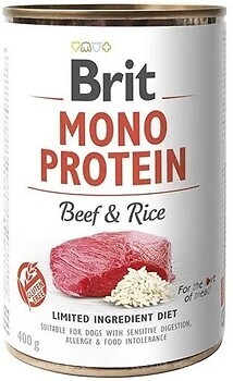 Фото Brit Mono Protein Beef & Rice 6x400 г
