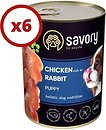 Фото Savory Puppy Chicken Rabbit 6x400 г