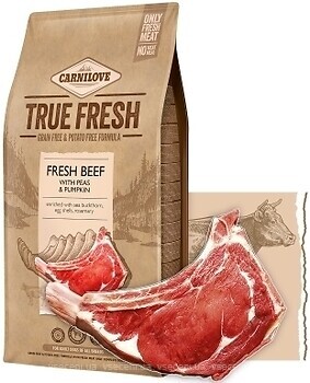 Фото Carnilove True Fresh for Adult Dogs Beef with Peas and Pumpkin 11.4 кг