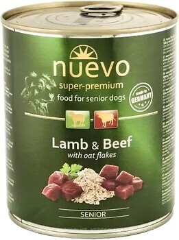 Фото Nuevo Dog Adult Lamb and Beef with oat flakes 800 г