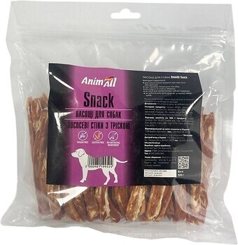 Фото AnimAll Snack Стіки лосось, тріска 500 г (151738)