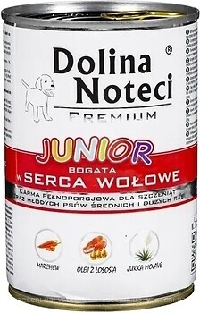 Фото Dolina Noteci Premium Junior with beef heart 400 г