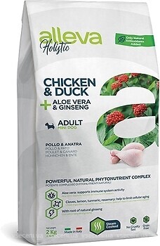 Фото Alleva Holistic Adult Mini Chicken & Duck + Aloe vera & Ginseng 2 кг