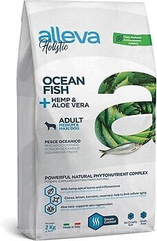 Фото Alleva Holistic Adult Medium/Maxi Ocean Fish + Hemp & Aloe vera 2 кг