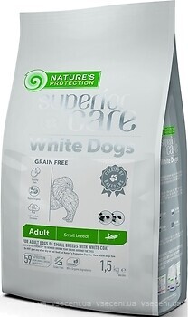 Фото Nature's Protection Superior Care White Dogs Grain Free with Insect Adult Small Breeds 1.5 кг