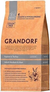 Фото Grandorf Adult Medium & Maxi Breeds Rabbit & Turkey 10 кг