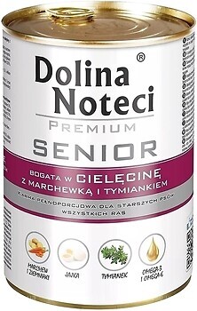 Фото Dolina Noteci Premium Senior with veal, carrots and thyme 400 г